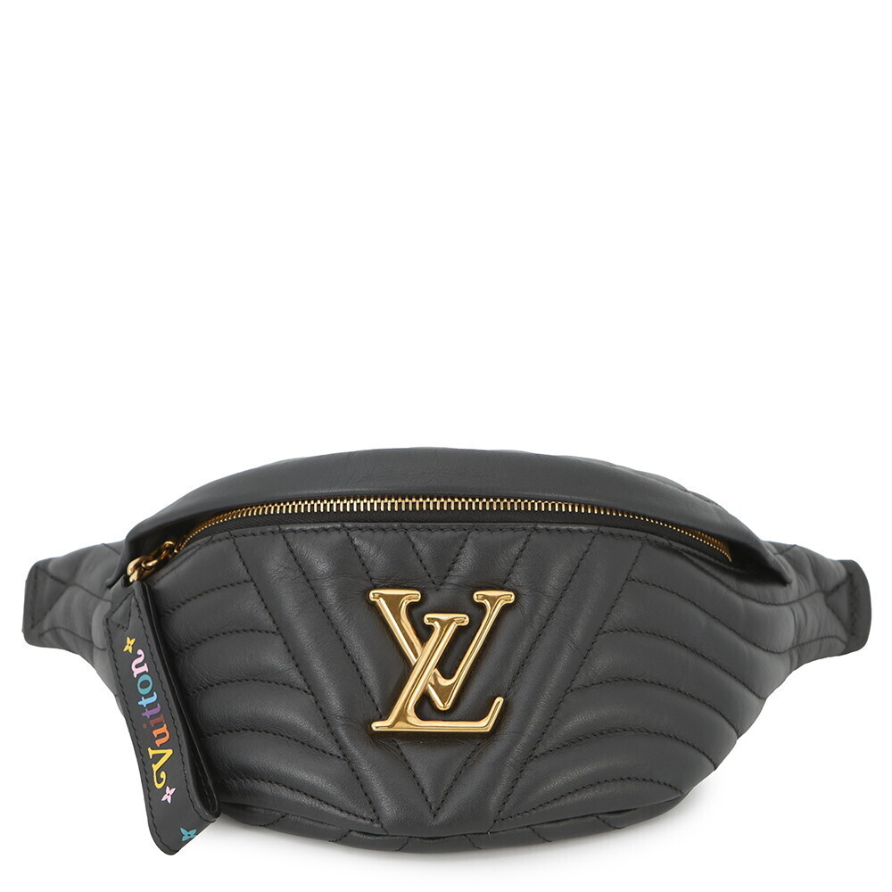 Louis Vuitton Body Bum Crossbody Belt Bag Calf Leather New Wave Bum Waist Black
